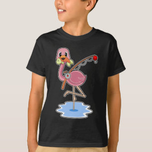 Flamingo Fisher Fish Fishing T-Shirt