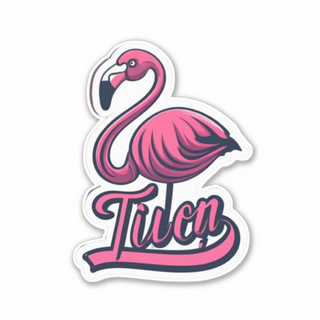 Flamingo Flair Decorate with Stylish Stickers (Front)