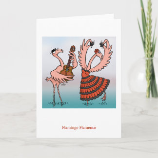 Flamingo Flamenco Card