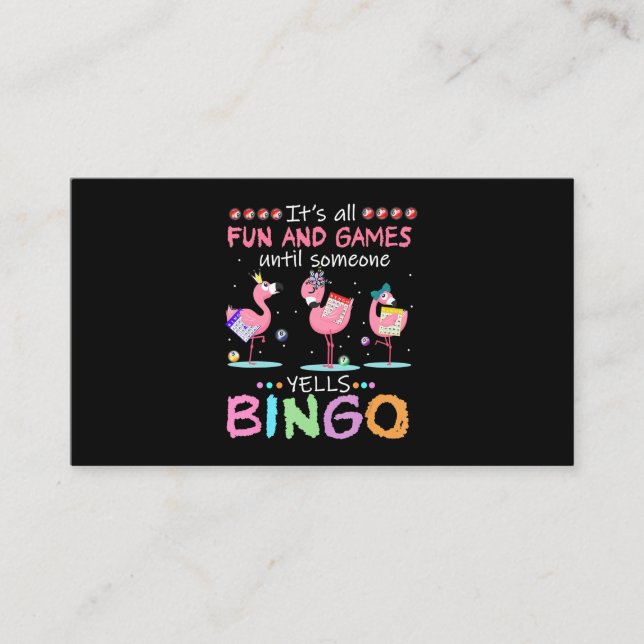 Flamingo | Flaming Bingo Funny Enclosure Card (Front)
