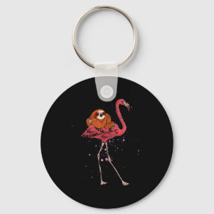 Flamingo Flamingo Riding Sloth Animal Lover Gifts Key Ring