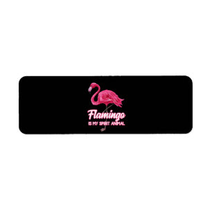 Flamingo Flamingo Spirit Animal Tropical Bird Return Address Label