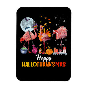 Flamingo Flamingo Thanksgiving Halloween Christmas Magnet