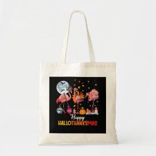 Flamingo Flamingo Thanksgiving Halloween Christmas Tote Bag