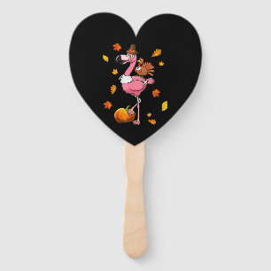 Flamingo Flamingo Thanksgiving Halloween Hand Fan