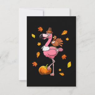 Flamingo Flamingo Thanksgiving Halloween Invitation