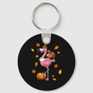 Flamingo Flamingo Thanksgiving Halloween Key Ring