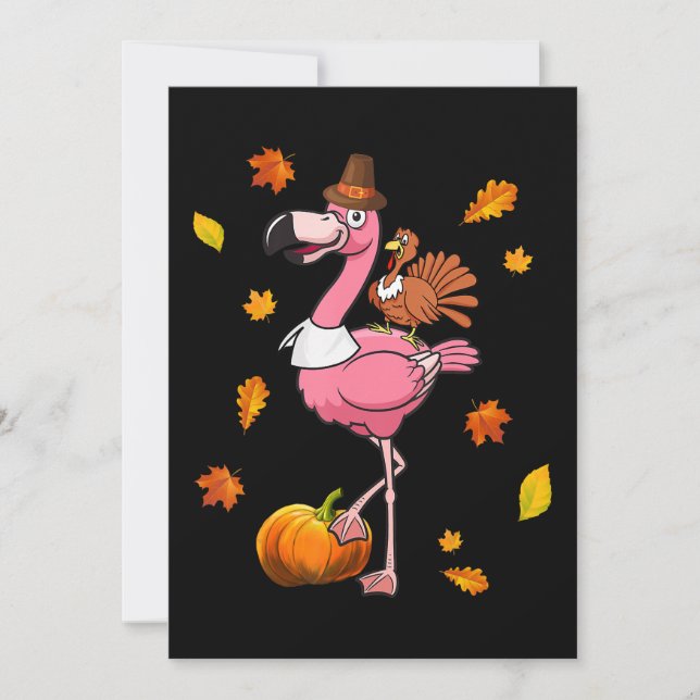 Flamingo | Flamingo Thanksgiving Halloween Save The Date (Front)