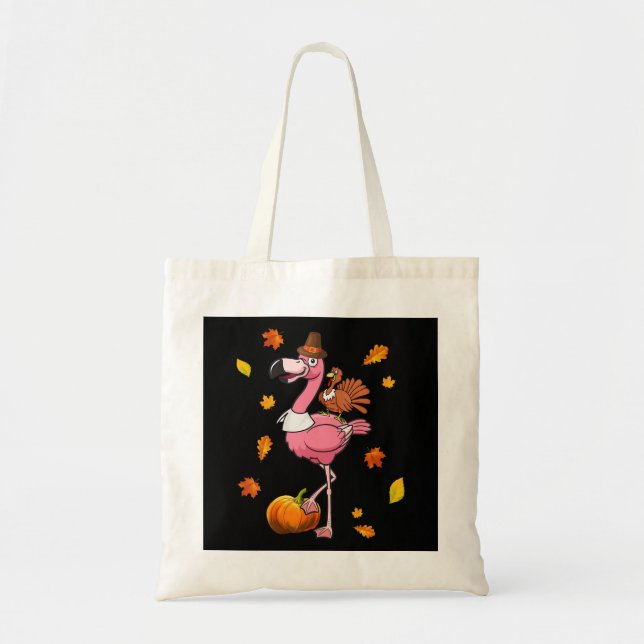 Flamingo | Flamingo Thanksgiving Halloween Tote Bag (Front)