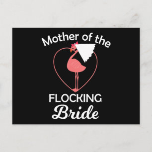 Flamingo Flamingo Wedding Mor Of Flocking Bride Invitation Postcard