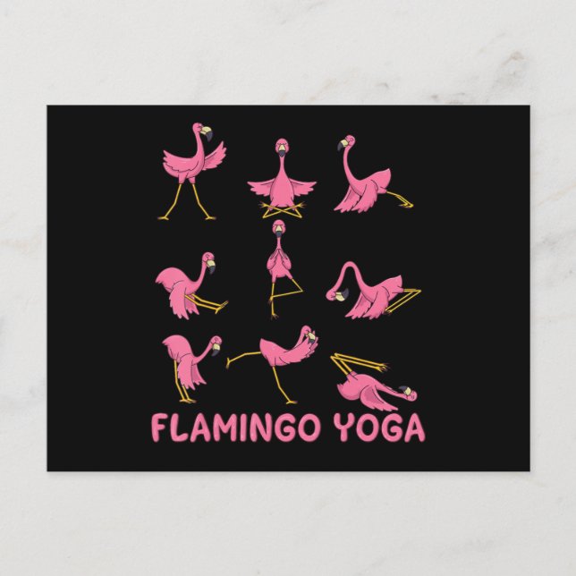 Flamingo | Flamingo Yoga Pose Meditation Announcement Postcard (Front)