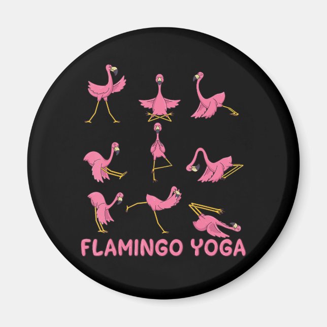 Flamingo | Flamingo Yoga Pose Meditation Magnet (Front)