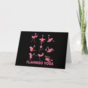 Flamingo Flamingo Yoga Pose Meditation Thank You Card
