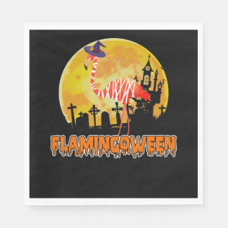 Flamingo | Flamingoween Funny Witch Halloween Napkin