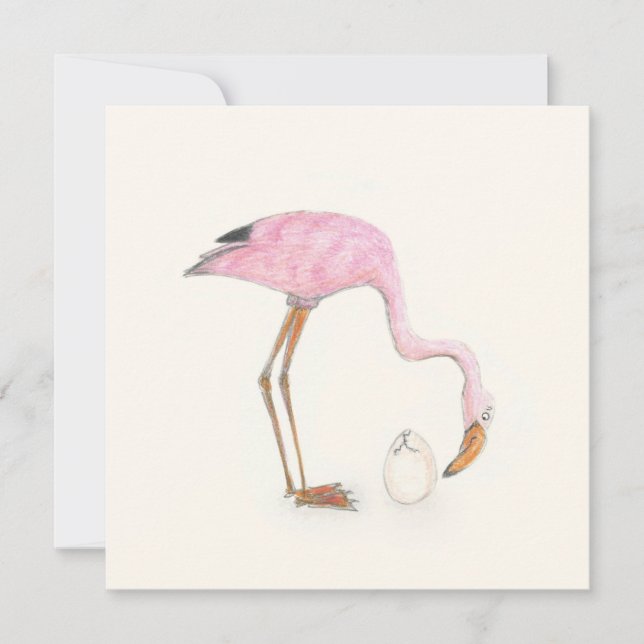 Flamingo flat card (Front)