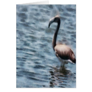 Flamingo Fledgling Watercolor