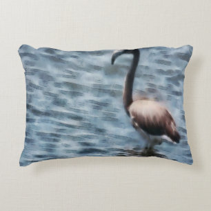 Flamingo Fledgling Watercolor Decorative Cushion