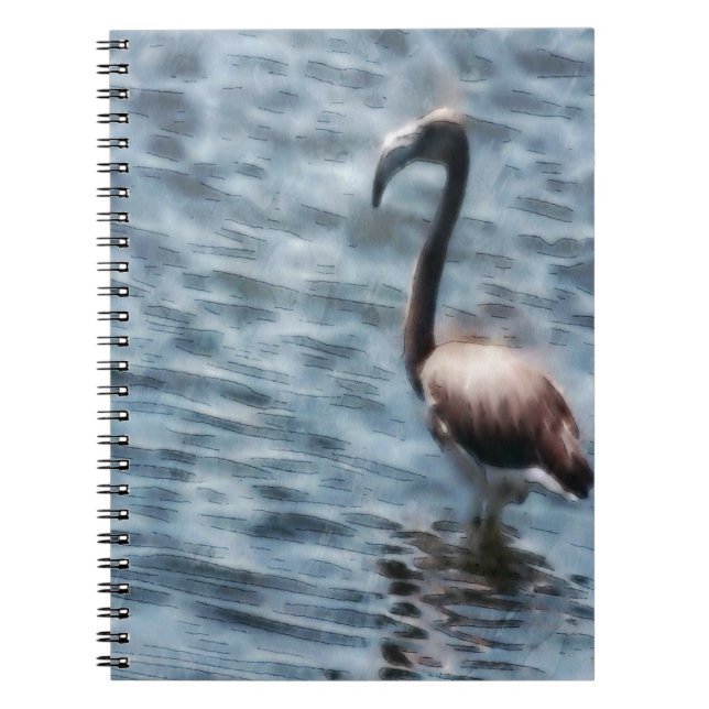 Flamingo Fledgling Watercolor Notebook (Front)