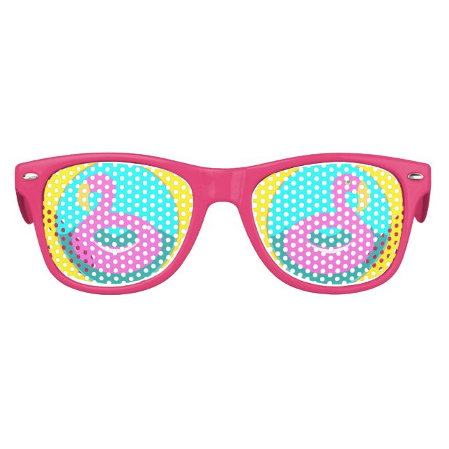 Flamingo Float Beach Lover Summer Pool Party Kids Sunglasses (Front)
