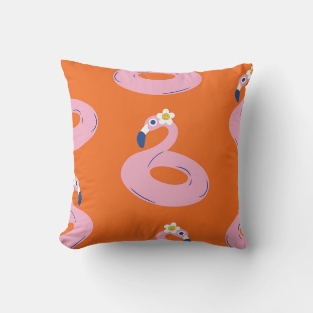 Flamingo Float Fun Cushion (Front)