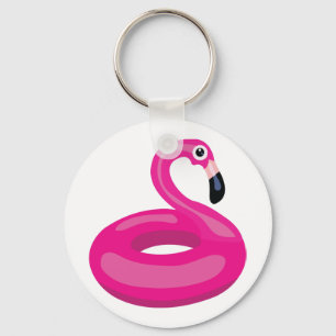 Flamingo Floatie Key Ring