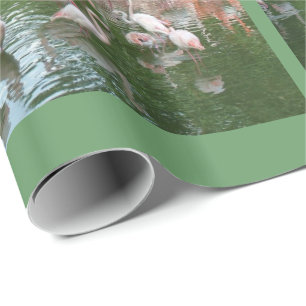 Flamingo flock  birthday, Christmas  gift wrapping Paper