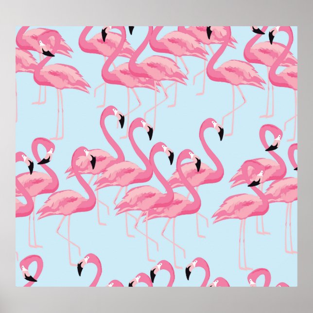 Flamingo Flock: Tropical Vintage Print (Front)