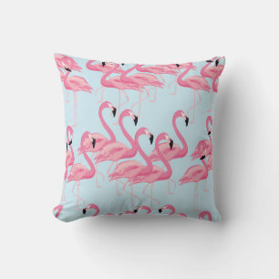Flamingo Flock: Tropical Vintage Print Cushion