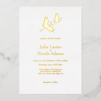 Flamingo Flying Birds Artistic Minimalist Wedding