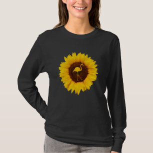 Flamingo For Women Men Bird Animal Sunflower T-Shirt