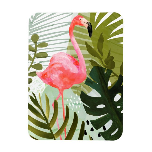 Flamingo Forest Magnet (Vertical)