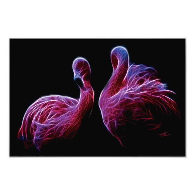 Flamingo Fractal Photo Print (Front)