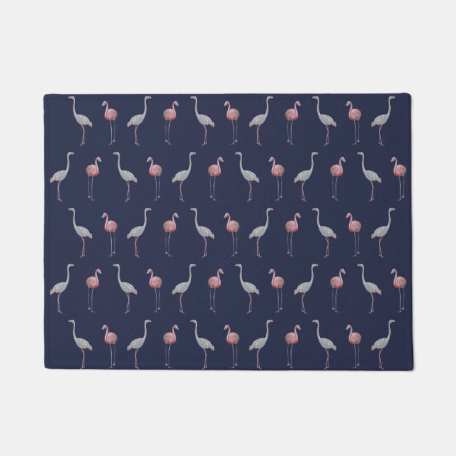 Flamingo Frenzy Door Mat (choose colour) (Front)