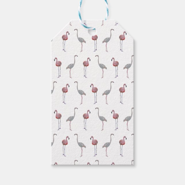 Flamingo Frenzy Gift Tags (choose colour) (Front)