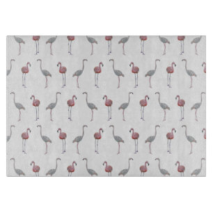 Flamingo Frenzy Glass Cutting Board(choose colour) Board