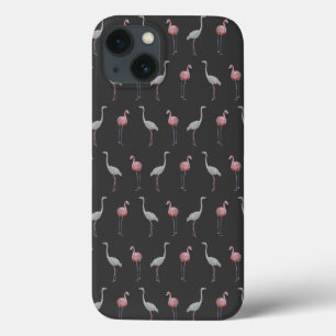 Flamingo Frenzy iPad Case (Dark Grey)
