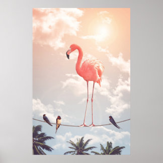 FLAMINGO & FRIENDS POSTER