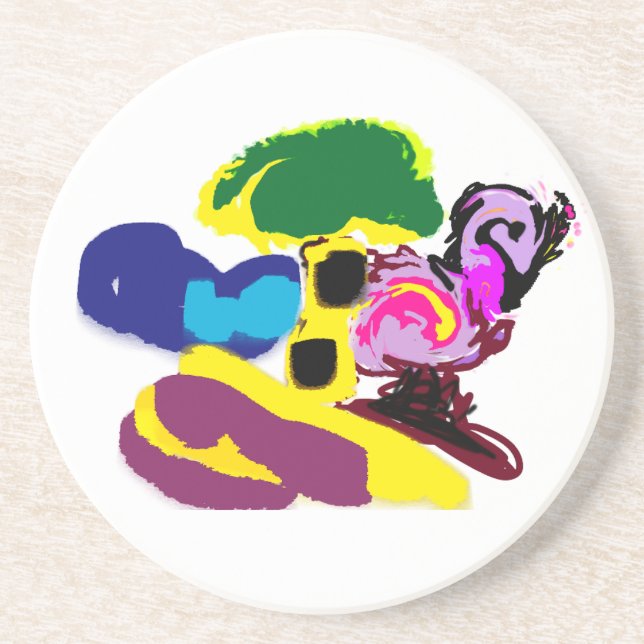Flamingo fun summer style coaster (Front)