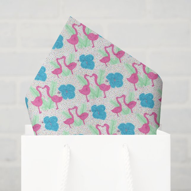 Flamingo Fun Tropical Pattern Tissue Paper (Gift Bag)