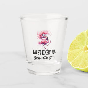 Flamingo Funny Face for Party  Shot Glass