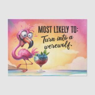 Flamingo Funny Saying for birthday  Tissue Paper