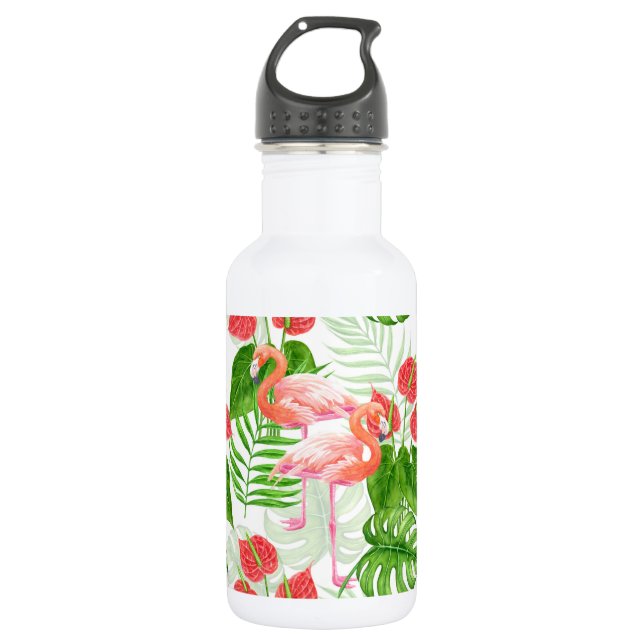 Flamingo garden 532 ml water bottle (Front)