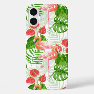 Flamingo garden iPhone 16 plus case