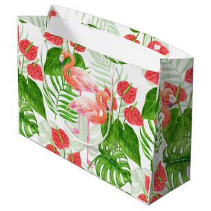 Flamingo garden large gift bag