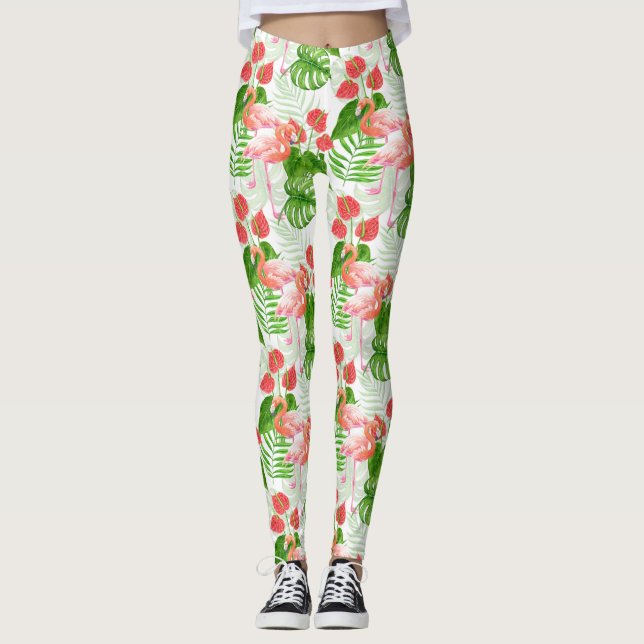 Flamingo garden leggings (Front)