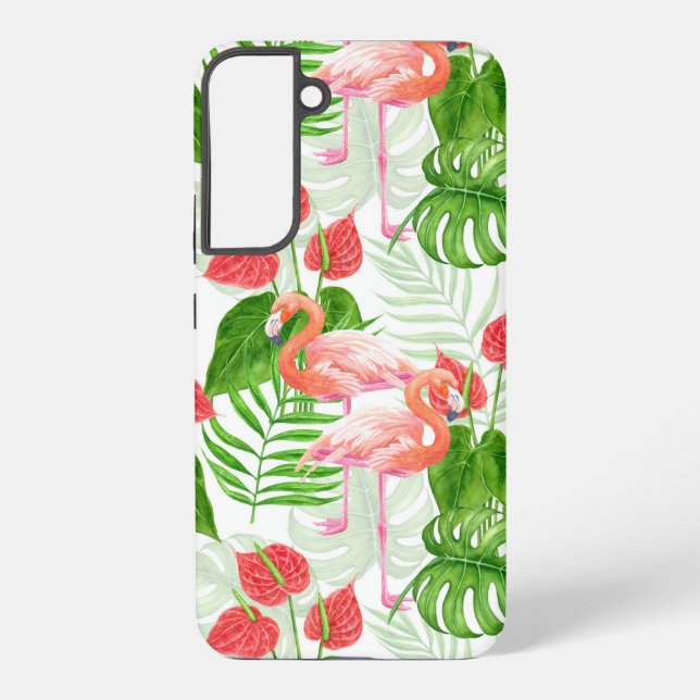 Flamingo garden samsung galaxy s22+ case (Back)