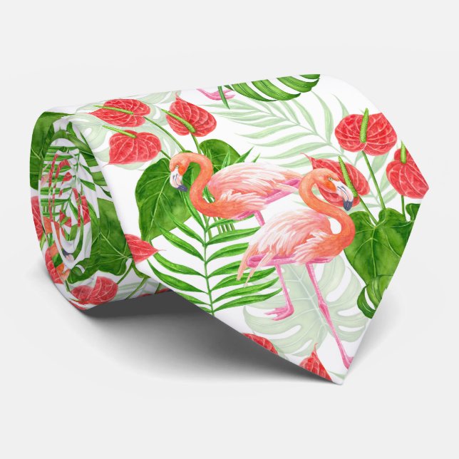 Flamingo garden tie (Rolled)