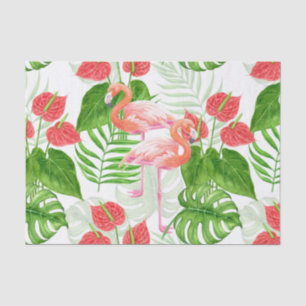 Flamingo garden tissue paper