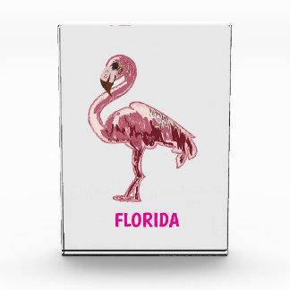 Flamingo gemalter pinker Flamingo  Photo Block