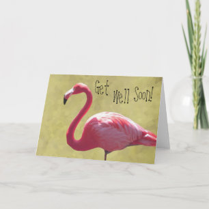 Flamingo Get Well Soon Card